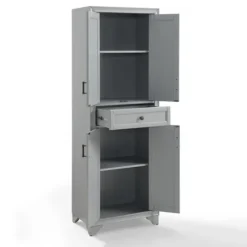 Kirkland's Home Gray Tara Pantry Cabinet- Cabinets & Sideboards
