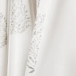 Kirkland's Home Gray Teardrop Leaves Curtain Panel Set, 95 In.- Curtains & Drapes