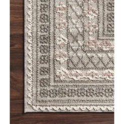 Kirkland's Home Gray Textured Border Outdoor Area Rug, 7X10- Outdoor Rugs