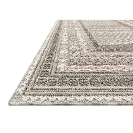 Kirkland's Home Gray Textured Border Outdoor Area Rug, 7X10- Outdoor Rugs