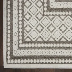 Kirkland's Home Gray Tile Motif Outdoor Runner, 2X7- Outdoor Rugs