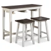 Kirkland's Home Gray Top Wood With Rack 3-Pc. Dining Set- Dining Tables