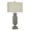Kirkland's Home Gray Traditional Rectangular Table Lamp- Table Lamps