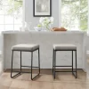 Kirkland's Home Gray Velvet Cube 2-Pc. Counter Stool Set- Bar Stools & Counter Height Stools