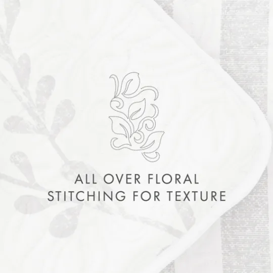 Kirkland's Home Gray Vines Reversible 2-Pc. Twin Quilt Set- Quilts