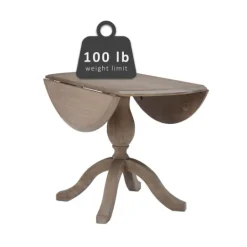 Kirkland's Home Gray Wash Drop Leaf Dining Table- Dining Tables