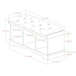 Kirkland's Home Gray Wash Entryway Bench And Storage Bins- Benches & Ottomans