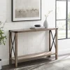 Kirkland's Home Gray Wash Farmhouse X-Frame Console Table- Console Tables
