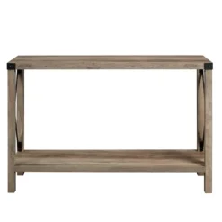 Kirkland's Home Gray Wash Farmhouse X-Frame Console Table- Console Tables