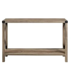 Kirkland's Home Gray Wash Farmhouse X-Frame Console Table- Console Tables