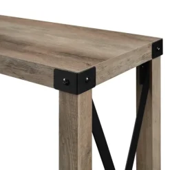 Kirkland's Home Gray Wash Farmhouse X-Frame Console Table- Console Tables