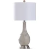 Kirkland's Home Gray Wash Rounded Table Lamp- Table Lamps