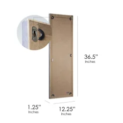 Kirkland's Home Gray Washed Purple Wood Wall Mirror- Decorative Mirrors