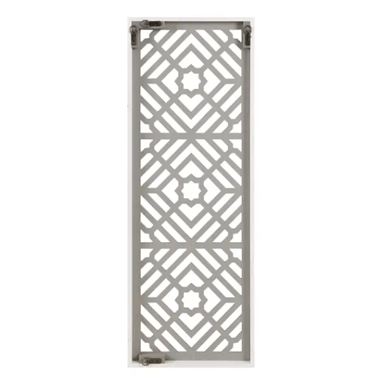 Kirkland's Home Gray Washed Wood & White Frame Cut Out Wall Plaque- Wall Plaques