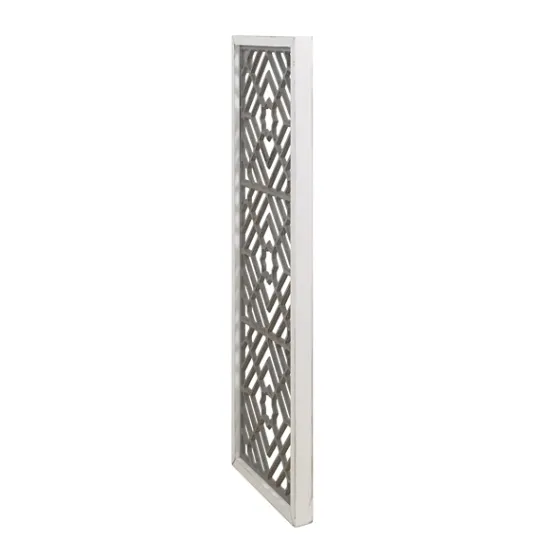 Kirkland's Home Gray Washed Wood & White Frame Cut Out Wall Plaque- Wall Plaques