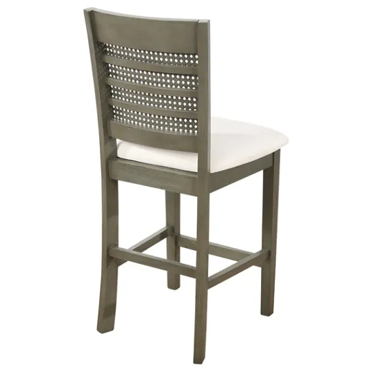 Kirkland's Home Gray Wilbur Cane Back Counter Stools, Set Of 2- Bar Stools & Counter Height Stools
