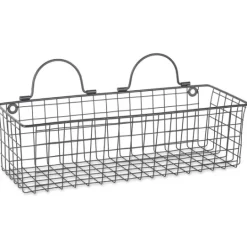Kirkland's Home Gray Wire Wall Baskets, Set Of 2- Shelves