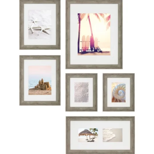 Kirkland's Home Gray Wood 6-Pc. Gallery Wall Picture Frame Set- Gallery Wall Frames
