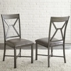 Kirkland's Home Gray Wood Upholstered 5-Pc. Dining Set- Dining Sets
