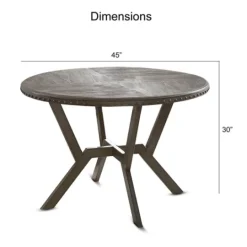 Kirkland's Home Gray Wood Upholstered 5-Pc. Dining Set- Dining Sets