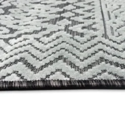 Kirkland's Home Gray Zig-Zag Ezra Indoor/Outdoor Area Rug, 4X7- Outdoor Rugs