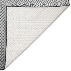 Kirkland's Home Gray Zig-Zag Ezra Indoor/Outdoor Area Rug, 4X7- Outdoor Rugs