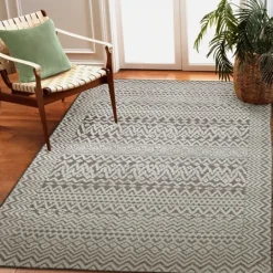 Kirkland's Home Gray Zig-Zag Ezra Indoor/Outdoor Area Rug, 6X9- Outdoor Rugs