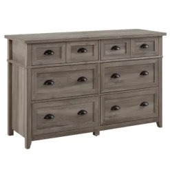 Kirkland's Home Graywash Wood Cup Handle Dresser- Dressers & Chests