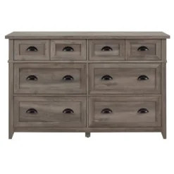 Kirkland's Home Graywash Wood Cup Handle Dresser- Dressers & Chests