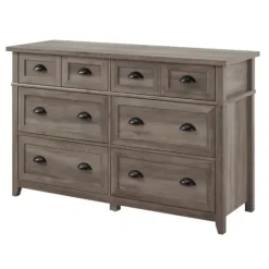 Kirkland's Home Graywash Wood Cup Handle Dresser- Dressers & Chests