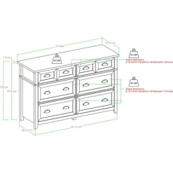 Kirkland's Home Graywash Wood Cup Handle Dresser- Dressers & Chests