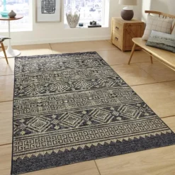 Kirkland's Home Greek Key Sun Shower Outdoor Area Rug, 5X8- Outdoor Rugs