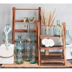 Kirkland's Home Green And Blue Clear Glass Vase, 29 In.- Vases