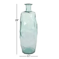Kirkland's Home Green And Blue Clear Glass Vase, 29 In.- Vases
