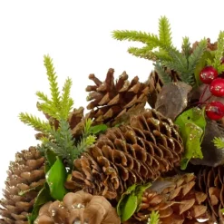 Kirkland's Home Green And Brown Pinecone Mini Wreath- Wreaths