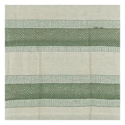 Kirkland's Home Green And Natural Colorblock Chevron Throw- Blankets & Throws