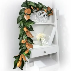 Kirkland's Home Green And Orange Magnolia Leaf Garland- Arrangements & Greenery