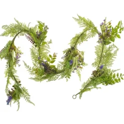Kirkland's Home Green And Purple Maytime Garland- Arrangements & Greenery