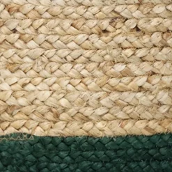 Kirkland's Home Green And Tan Woven Basket With Tassel, 19 In.- Baskets & Boxes