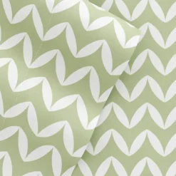 Kirkland's Home Green And White Chevron 3-Pc. Twin Sheet Set- Bed Sheets