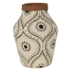 Kirkland's Home Green And White Floral Terracotta Vase- Vases