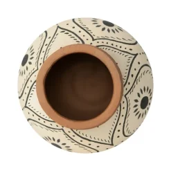 Kirkland's Home Green And White Floral Terracotta Vase- Vases