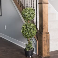 Kirkland's Home Green Double Ball Boxwood Potted Topiary- Trees & Topiaries