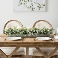 Kirkland's Home Green Eucalyptus Galvanized Centerpiece- Arrangements & Greenery