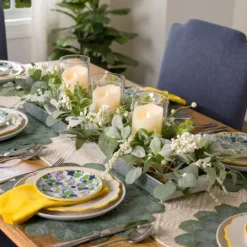 Kirkland's Home Green Eucalyptus Galvanized Centerpiece- Arrangements & Greenery