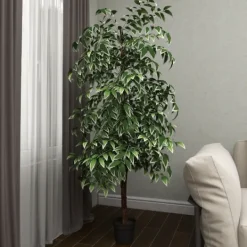 Kirkland's Home Green Ficus Potted Tree, 73 In.- Trees & Topiaries