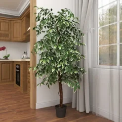Kirkland's Home Green Ficus Potted Tree, 73 In.- Trees & Topiaries