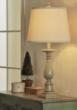Kirkland's Home Green French Country Table Lamp- Table Lamps