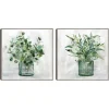 Kirkland's Home Green Garden 2-Pc. Framed Canvas Art Print Set- Canvas Art