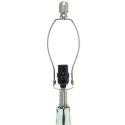 Kirkland's Home Green Glass Ripple Table Lamp- Table Lamps